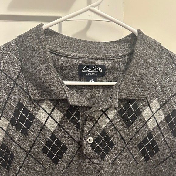 Arnold Palmer Vintage Pullover Sweater Grey Black White Plaid Size Large Mens - Picture 2 of 9